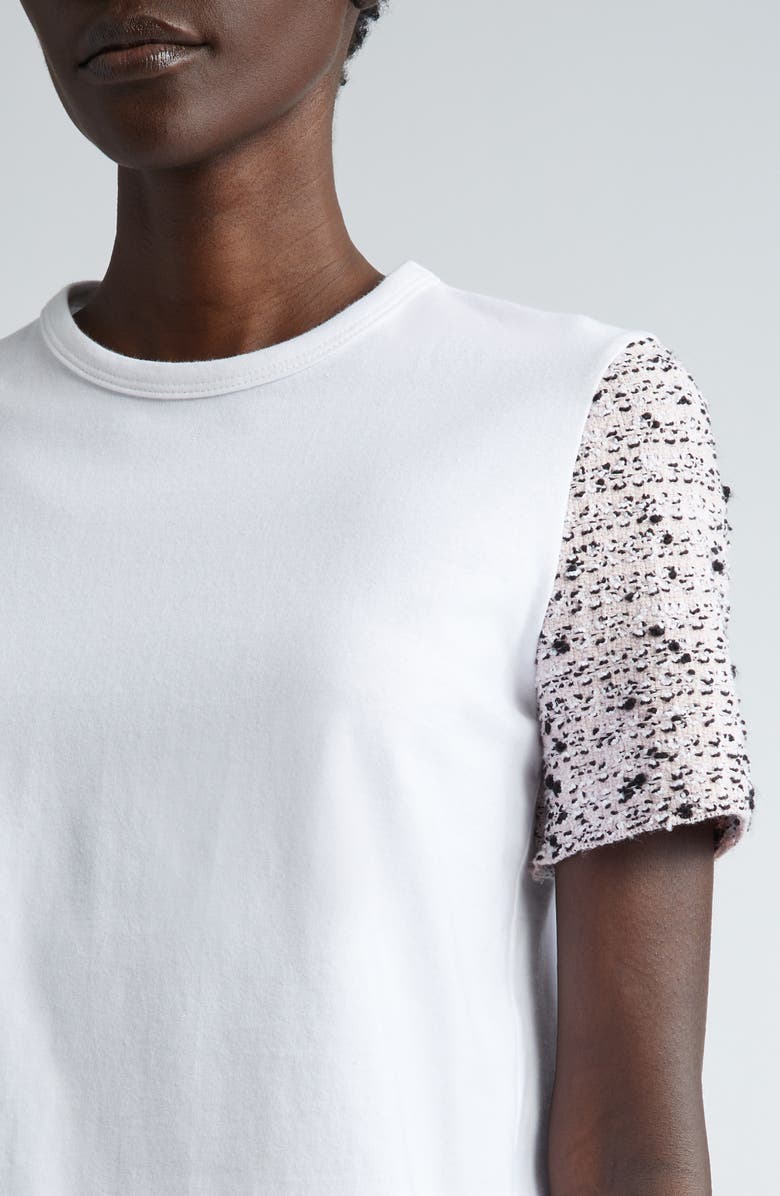 St. John Collection Donna Tweed Sleeve T-Shirt, Alternate, color, 