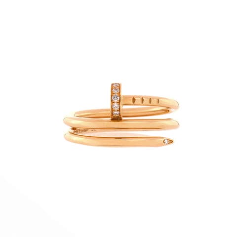 Juste un Clou Double Ring 18K Yellow Gold and Diamonds Small