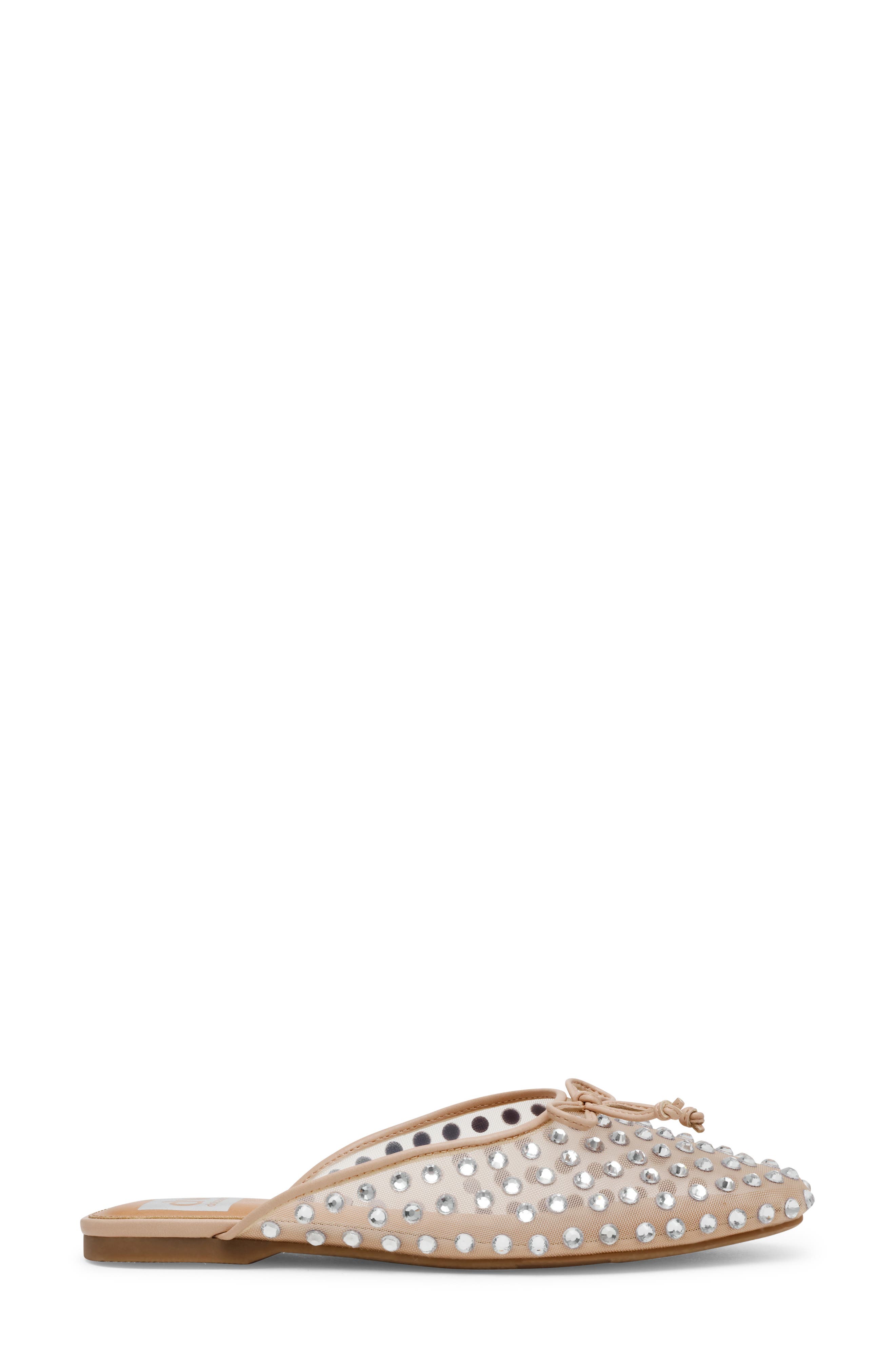 DV by Dolce Vita Misti Rhinestone Mesh Mule, Alternate, color, Nude Mesh