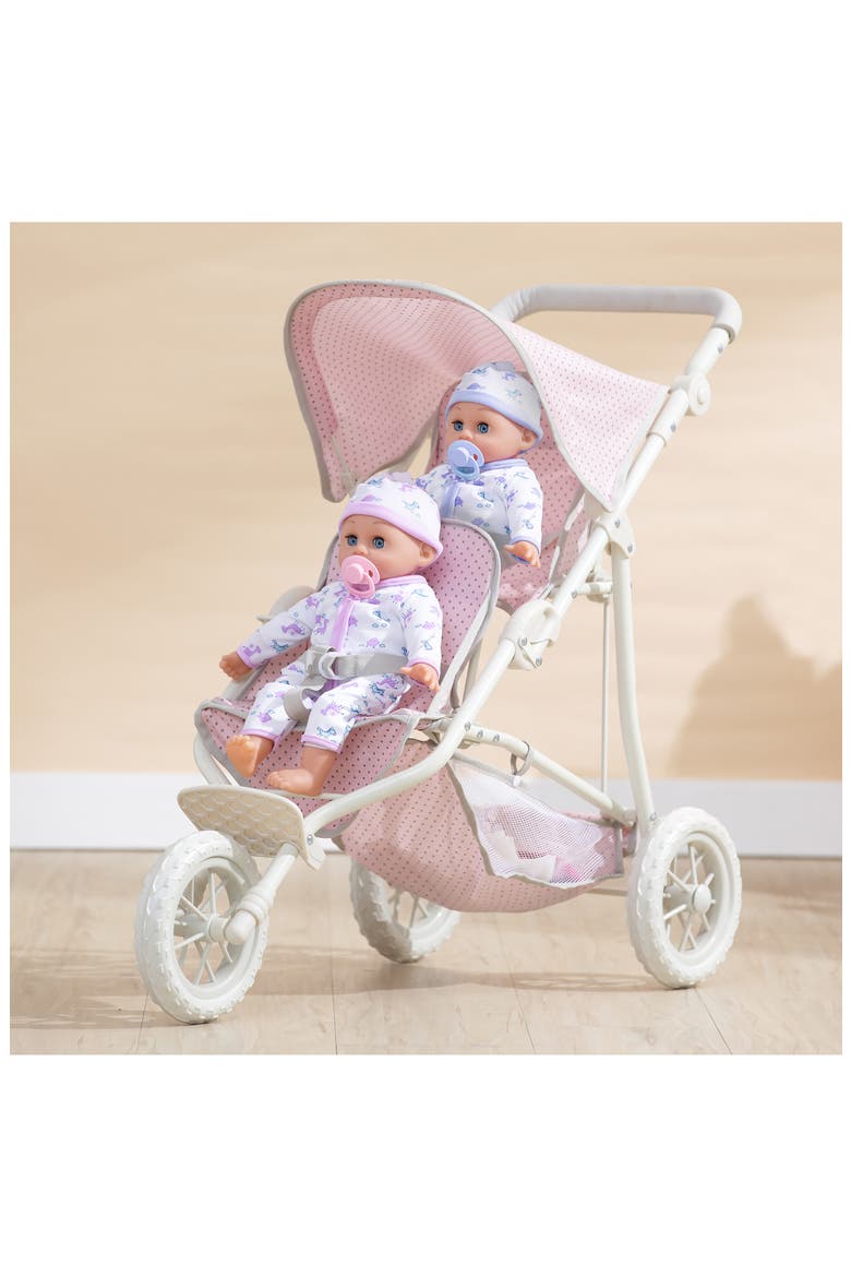 Olivia's Little World Baby Doll Deluxe Stroller, Alternate, color, PINK