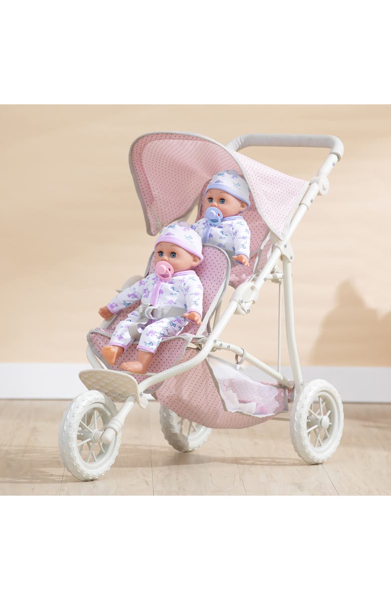 Teamson Kids Olivia's Little World Baby Doll Deluxe Stroller, Alternate, color, Pink