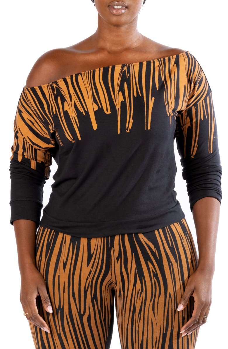 Dai Moda Off the Shoulder Knit Top, Main, color, 