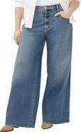 Highly Desirable V-Yoke High Waist Ultra Wide Leg Jeans (Women