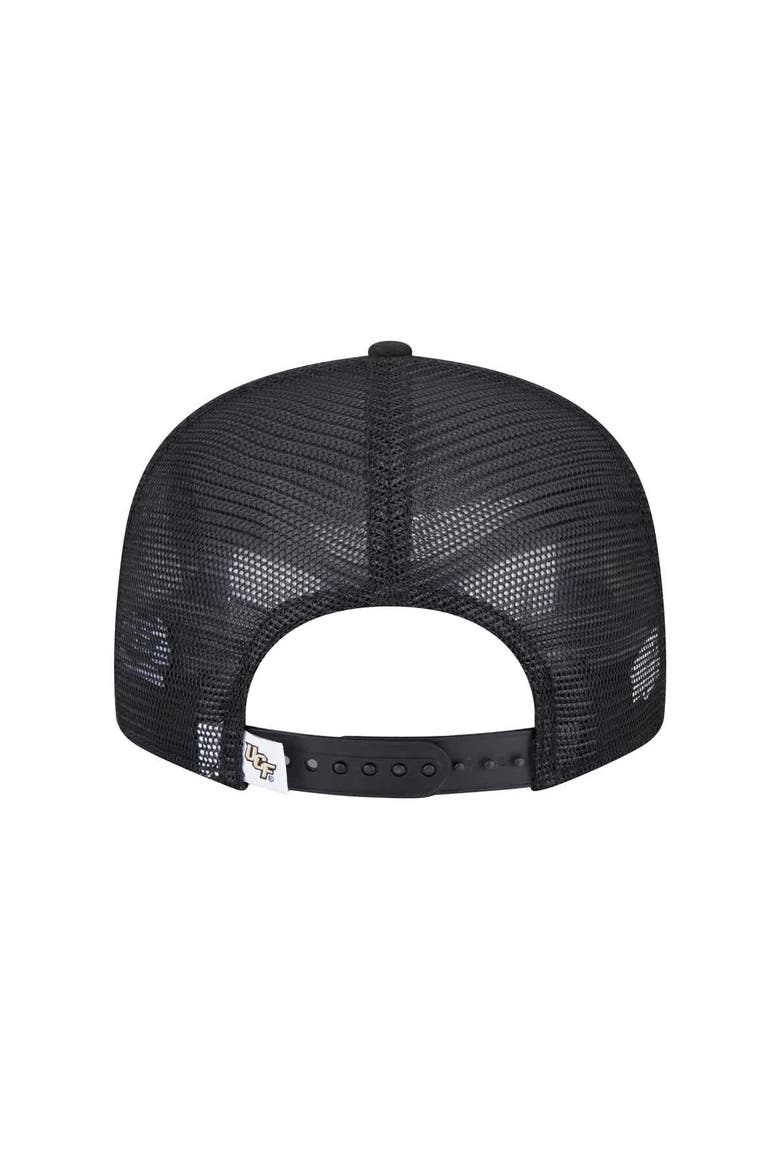 Men's New Era Black UCF Knights Trucker 9FIFTY Snapback Hat, Alternate, color, Black