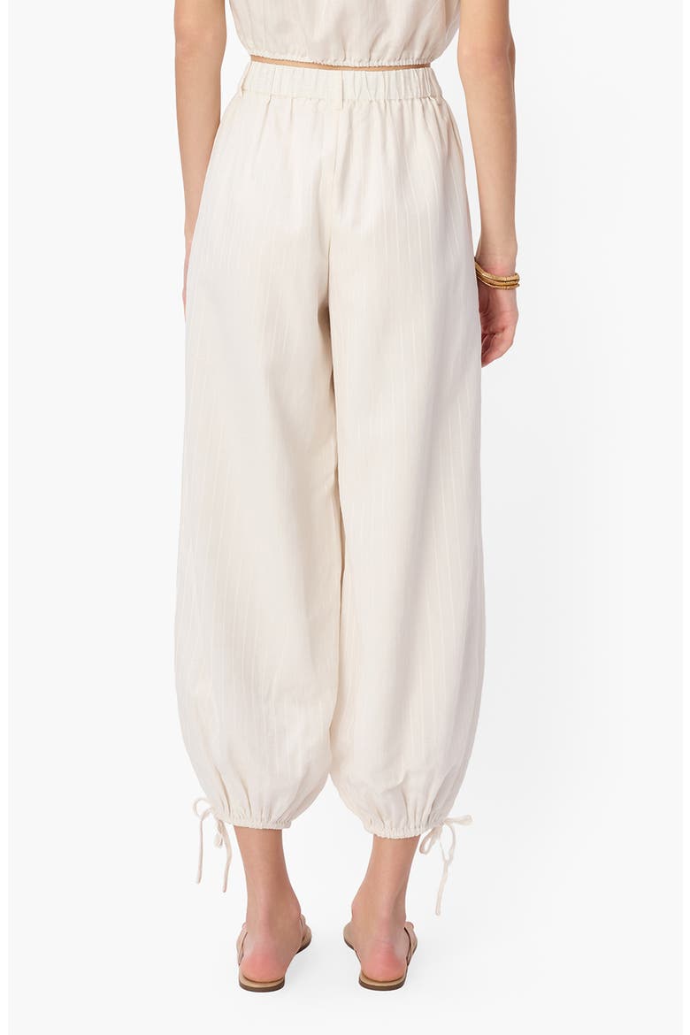 Tessie Cotton & Silk Trousers, Alternate, color, MACADAMIA