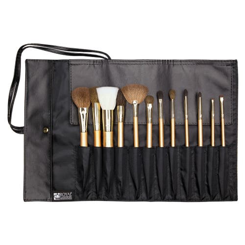 Omnia Brush Gold 13pc Wrap Makeup Brush Set In Gold