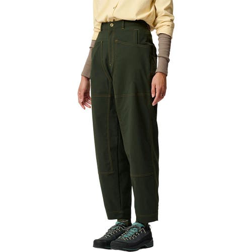 Hikerkind Kick Flare Trousers In Green