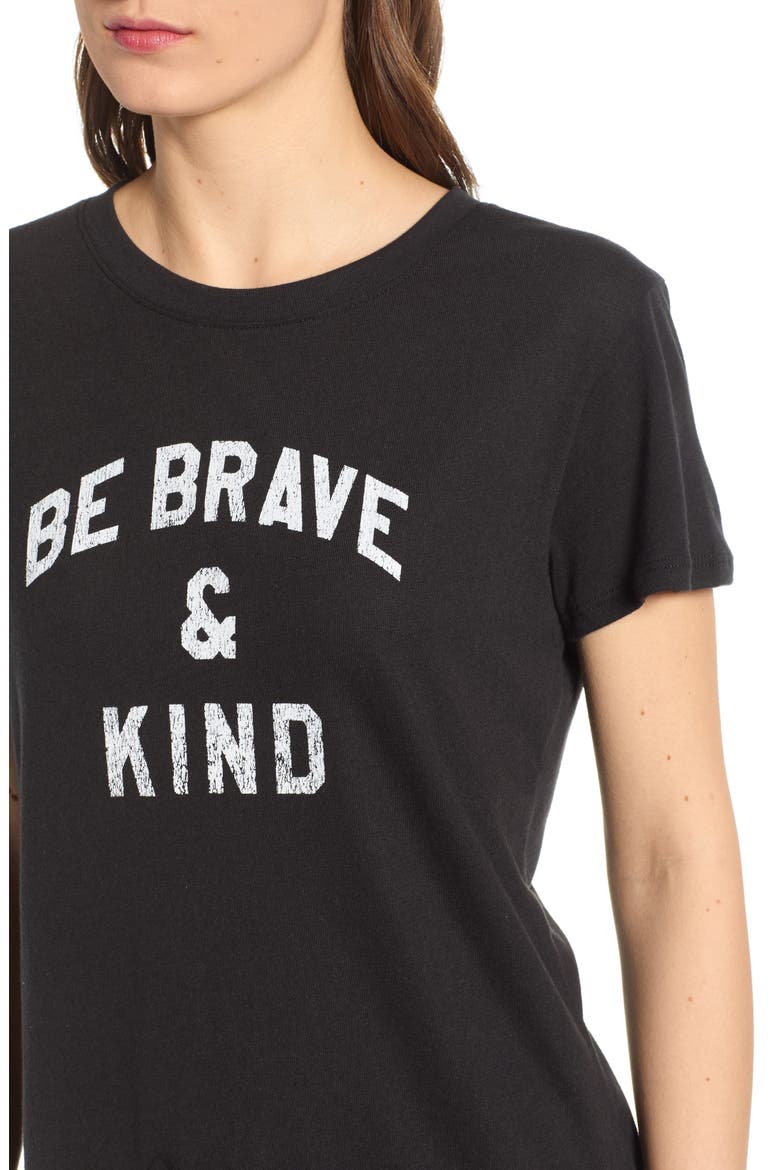 Be Brave & Kind Loose Tee, Alternate, color, BLACK