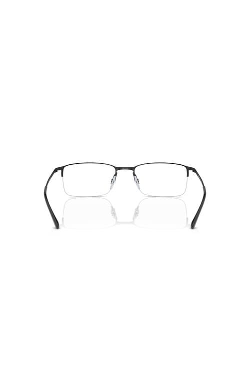 Giorgio Armani 54mm Rectangle Optical Glasses In Black