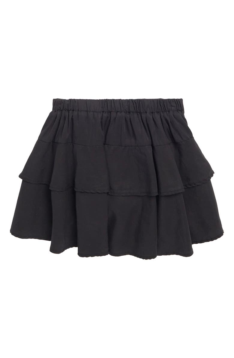 Tractr Kids' Tiered Skirt, Alternate, color, Black