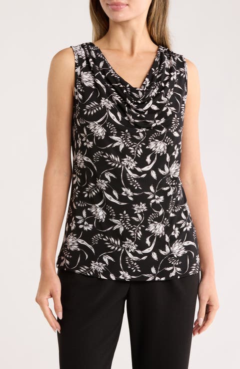 Cowl Neck Sleeveless Top