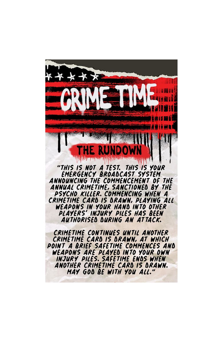 Psycho Killer Crimetime Expansion Party Card Game, Alternate, color, Red