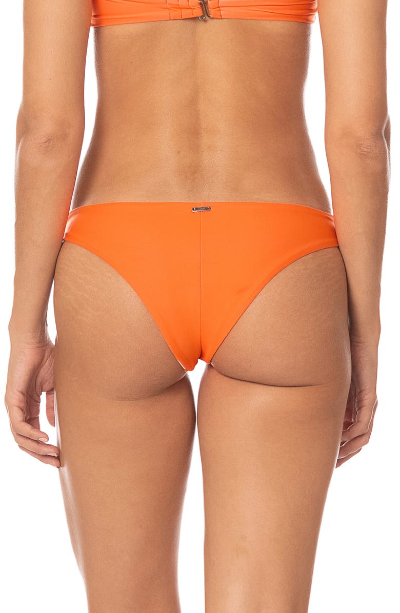 Maaji Orange Iconic Reversible Bikini Bottoms, Alternate, color, Orange