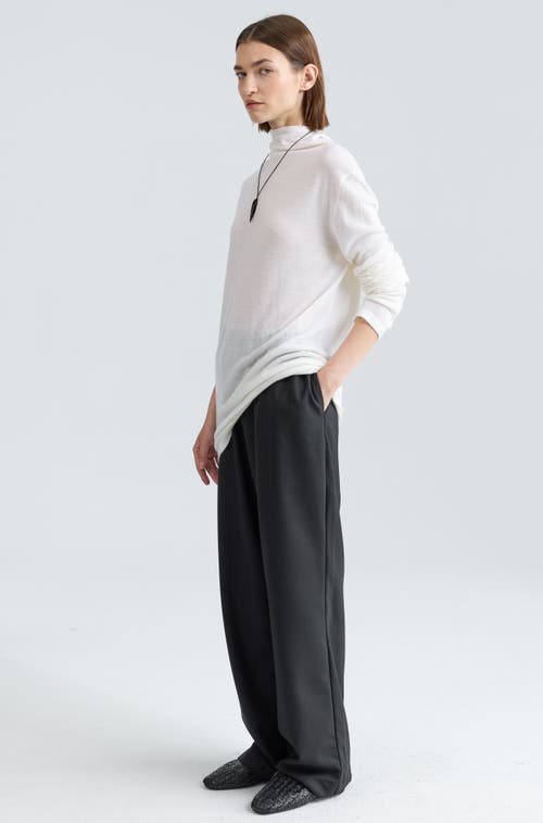 Almina Concept Funnel Wool/cash Turtleneck In White