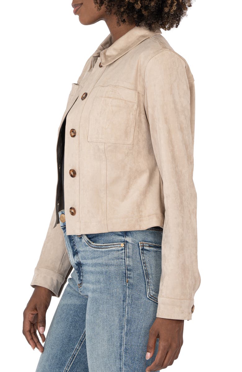 KUT from the Kloth Matilda Crop Faux Suede Jacket, Alternate, color,