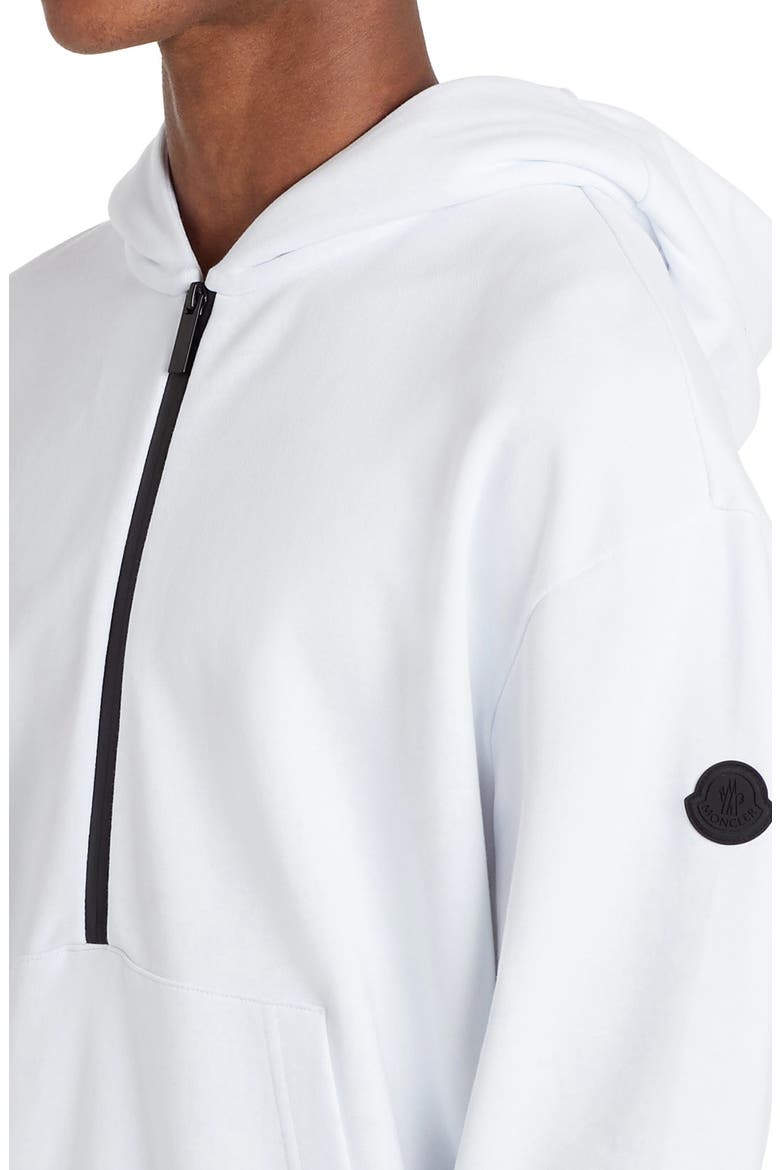 Logo Half Zip French Terry Hoodie, Alternate, color, WHITE