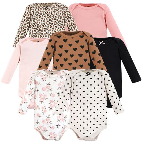 Soft Cotton Long-Sleeve Bodysuits 7-Piece Value Pack