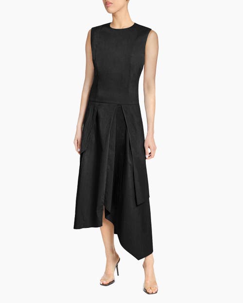 Santorelli Maddy Sleeveless High-low Midi Dress In Black