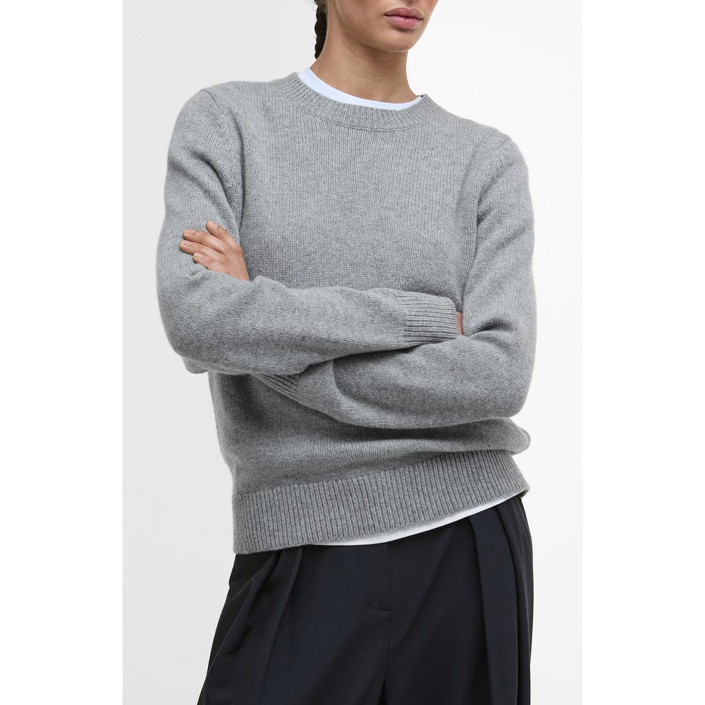 Barbour Woodhouse Wool & Cashmere Crewneck Sweater In Gray