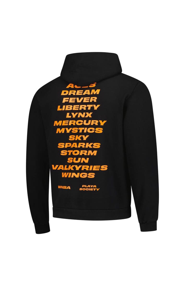 Playa Society Unisex Playa Society Black WNBA Team Pullover Hoodie, Alternate, color, Black