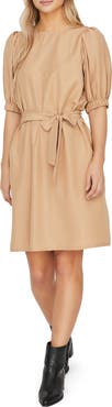 AWARE by VERO MODA VERO MODA Lucinda Puff Sleeve Tie Waist Dress