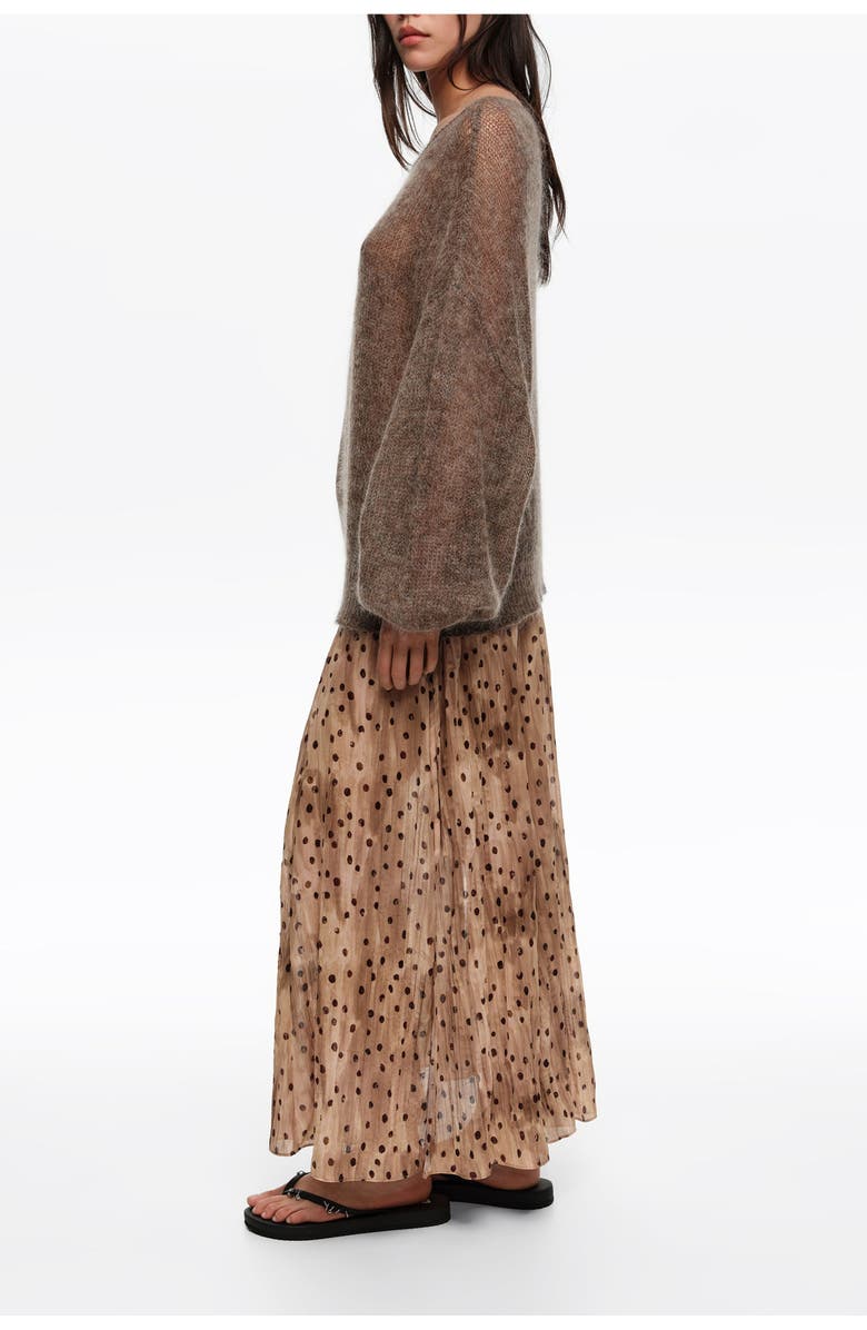 Bimba y Lola Dots Gathered Flared Skirt, Alternate, color, Watercolor Dots