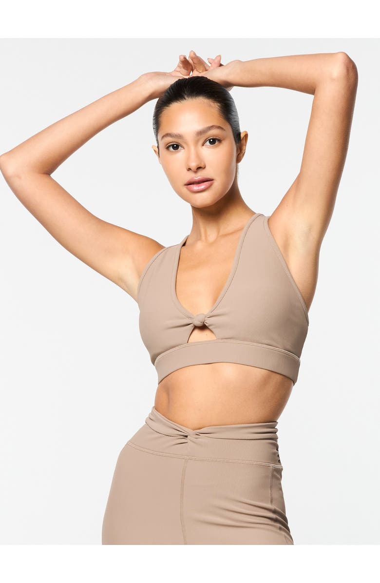 Sergio Tacchini Giulia Sports Bra, Alternate, color, Taupe Grey