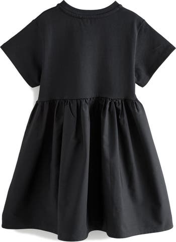 Kids' Embroidered Logo Cotton T-Shirt Dress