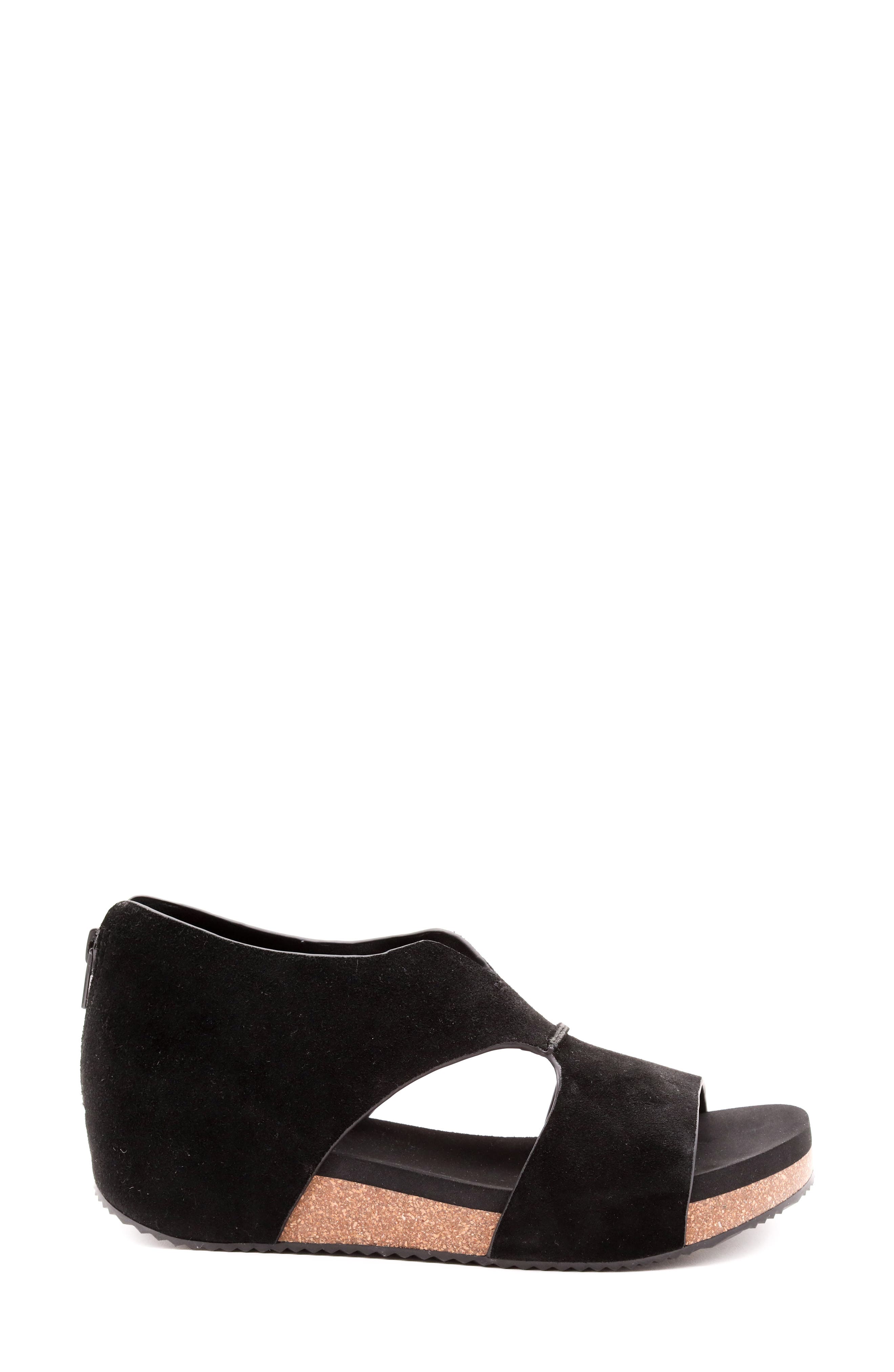 Volatile Gainsbourg Platform Wedge Sandal, Alternate, color, Black