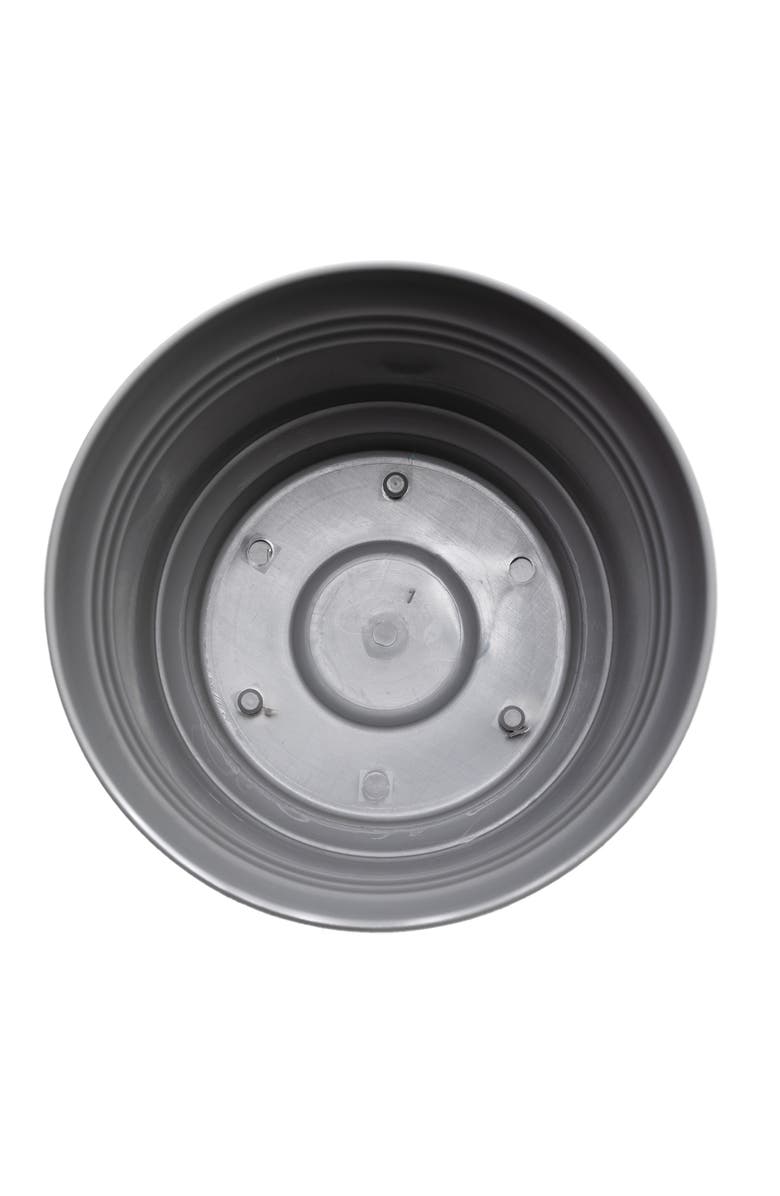 Bloem 12 Inch Saturn Round Planter With Saucer Tray, Alternate, color, Gray