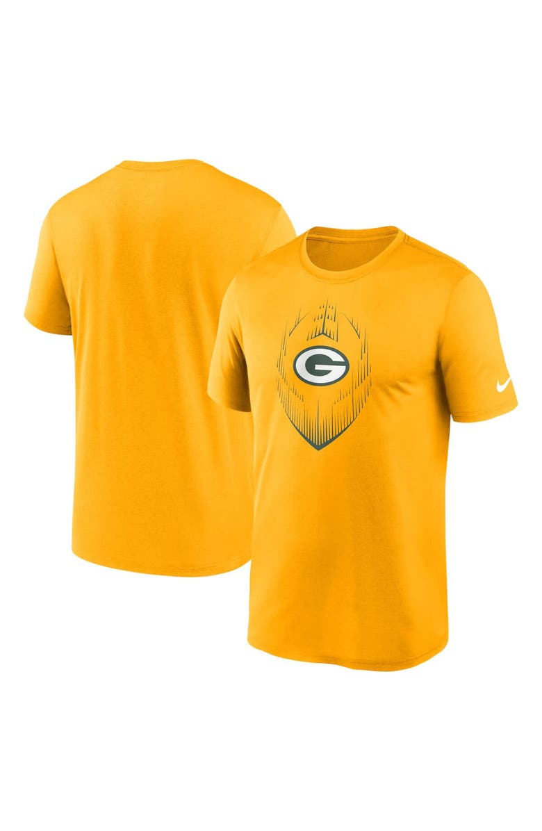 Nike Men's Nike Gold Green Bay Packers Primetime Legend Icon Performance T-Shirt, Main, color,
