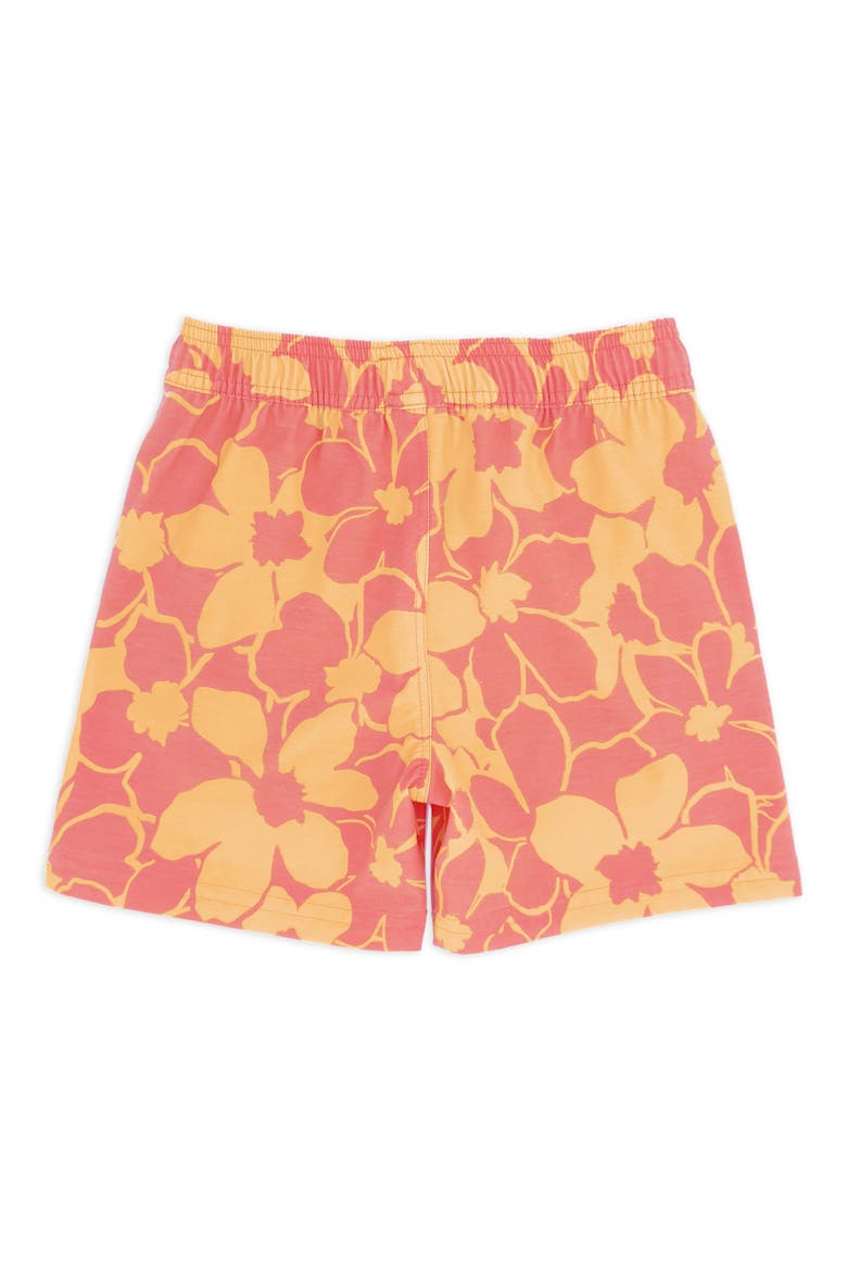 Kids' Hibiscus Floral Volley Swim Trunks, Alternate, color, MELON