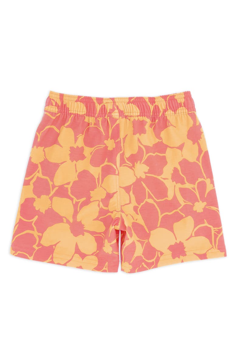 Feather 4 Arrow Kids' Hibiscus Volley Trunks, Alternate, color, Melon