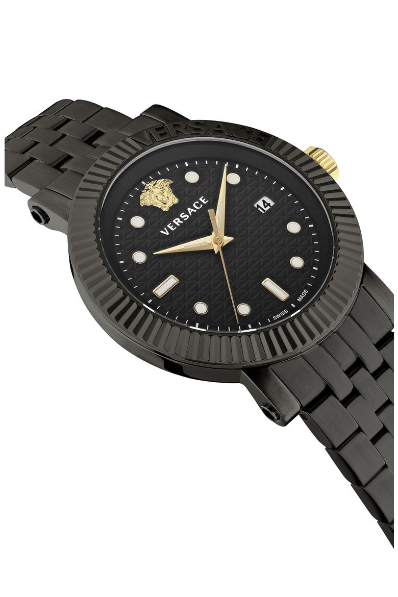 V-Classic Three-Hand Quartz Bracelet Watch, 42mm, Alternate, color, BLACK