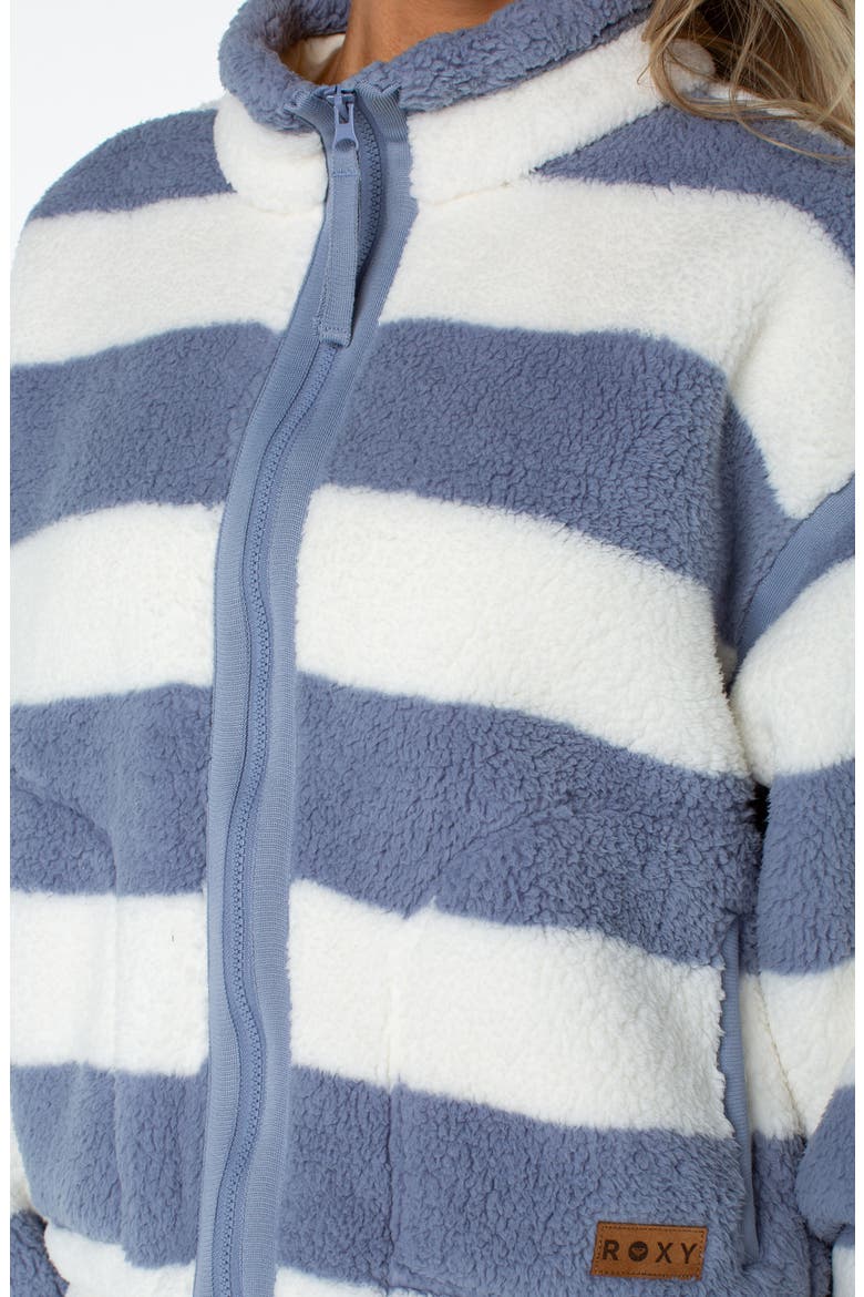 Wurlie Stripe High Pile Fleece Jacket, Alternate, color, WILD WIND