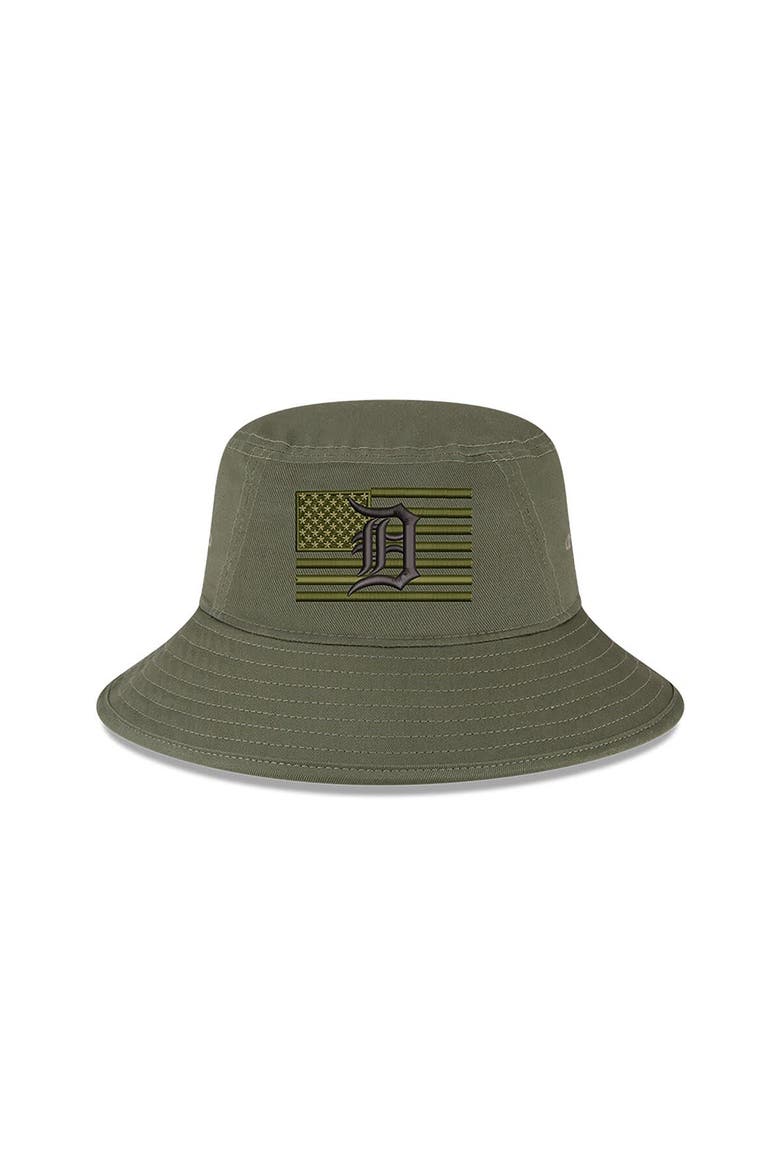 Men's New Era  Green Detroit Tigers 2023 Armed Forces Day Bucket Hat, Alternate, color, Green