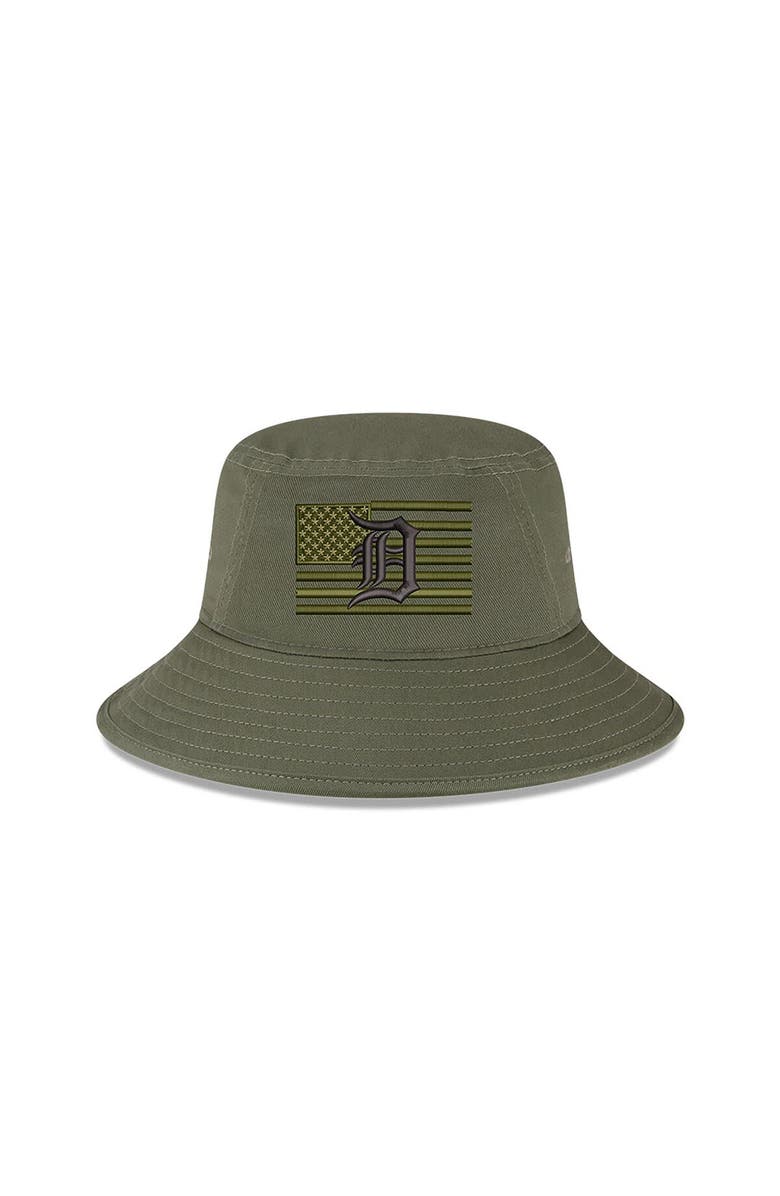 New Era Men's New Era Green Detroit Tigers 2023 Armed Forces Day Bucket Hat, Alternate, color,