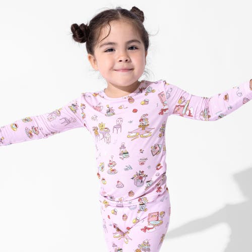 Bellabu Bear Kids' Tea Party Set Of 2 Piece Pajamas In Pink