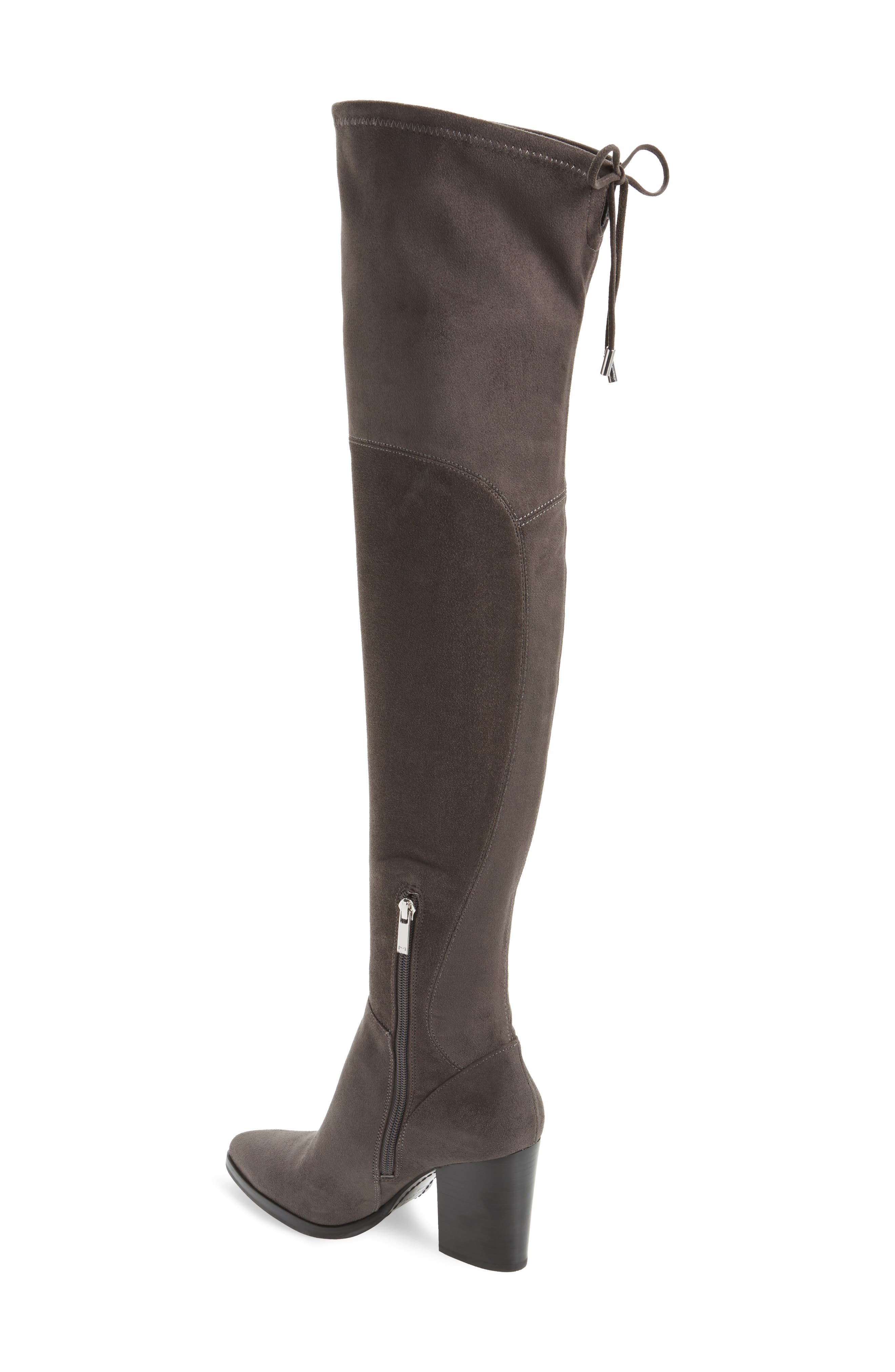 Adora Over the Knee Boot, Alternate, color, DARK GREY FAUX SUEDE