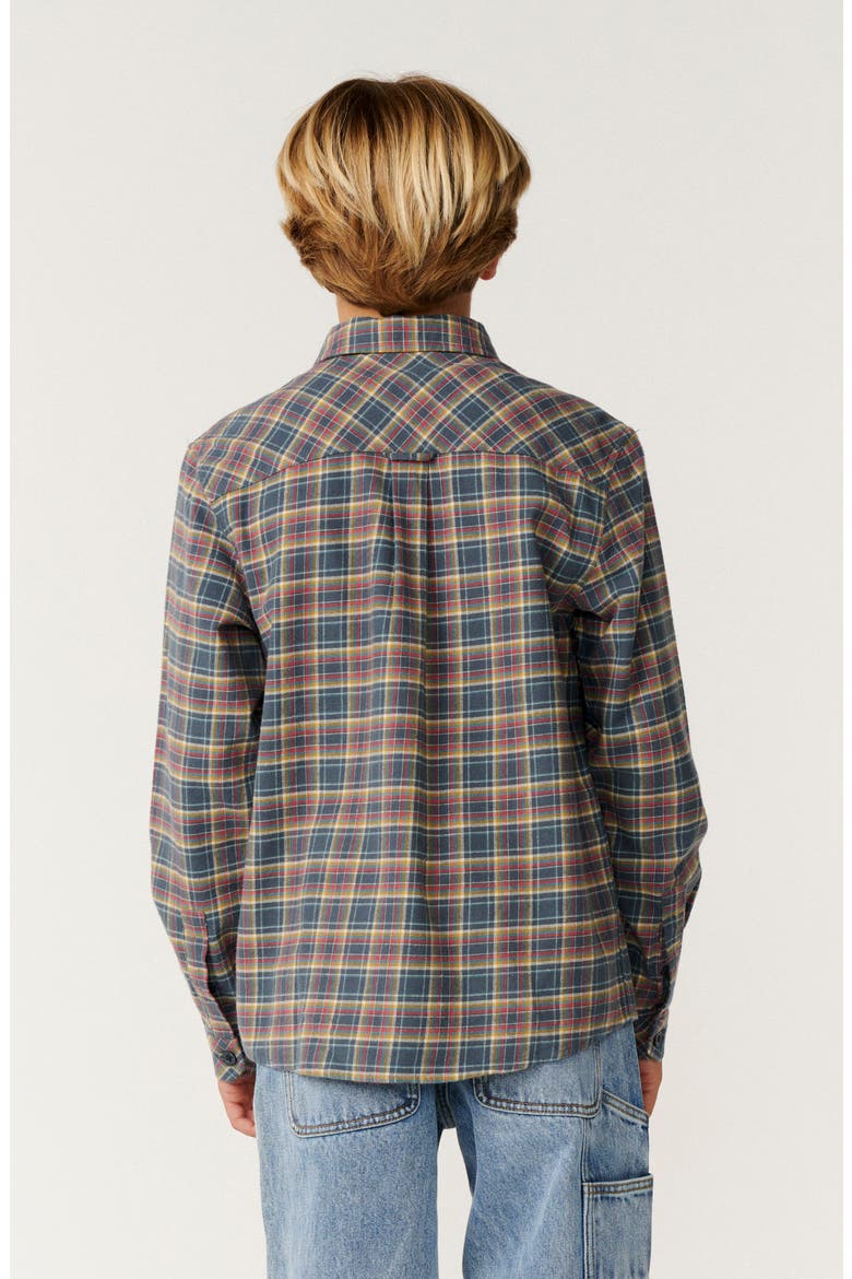 Kids' Checked In Flannel Shirt, Alternate, color, PINE NIGHT