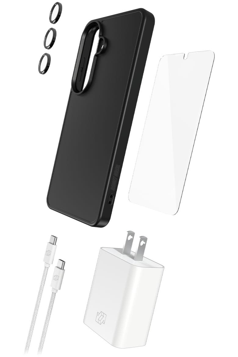 5 in 1 Bundle (includes Case /  Camera Lens Protector /  Glass Screen Protector /  30W Charging Block /  1.8m Cable) for Samsung Galaxy S26, Main, color, Black