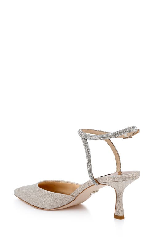 Badgley Mischka Collection Autumn Pointed Toe Ankle Strap Pump In Gold