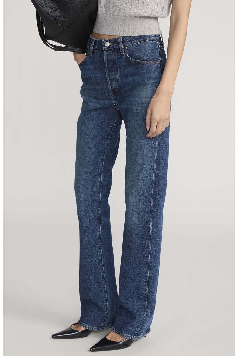 The Vertical High Waist Relaxed Straight Leg Jeans, Alternate, color, LOGIC