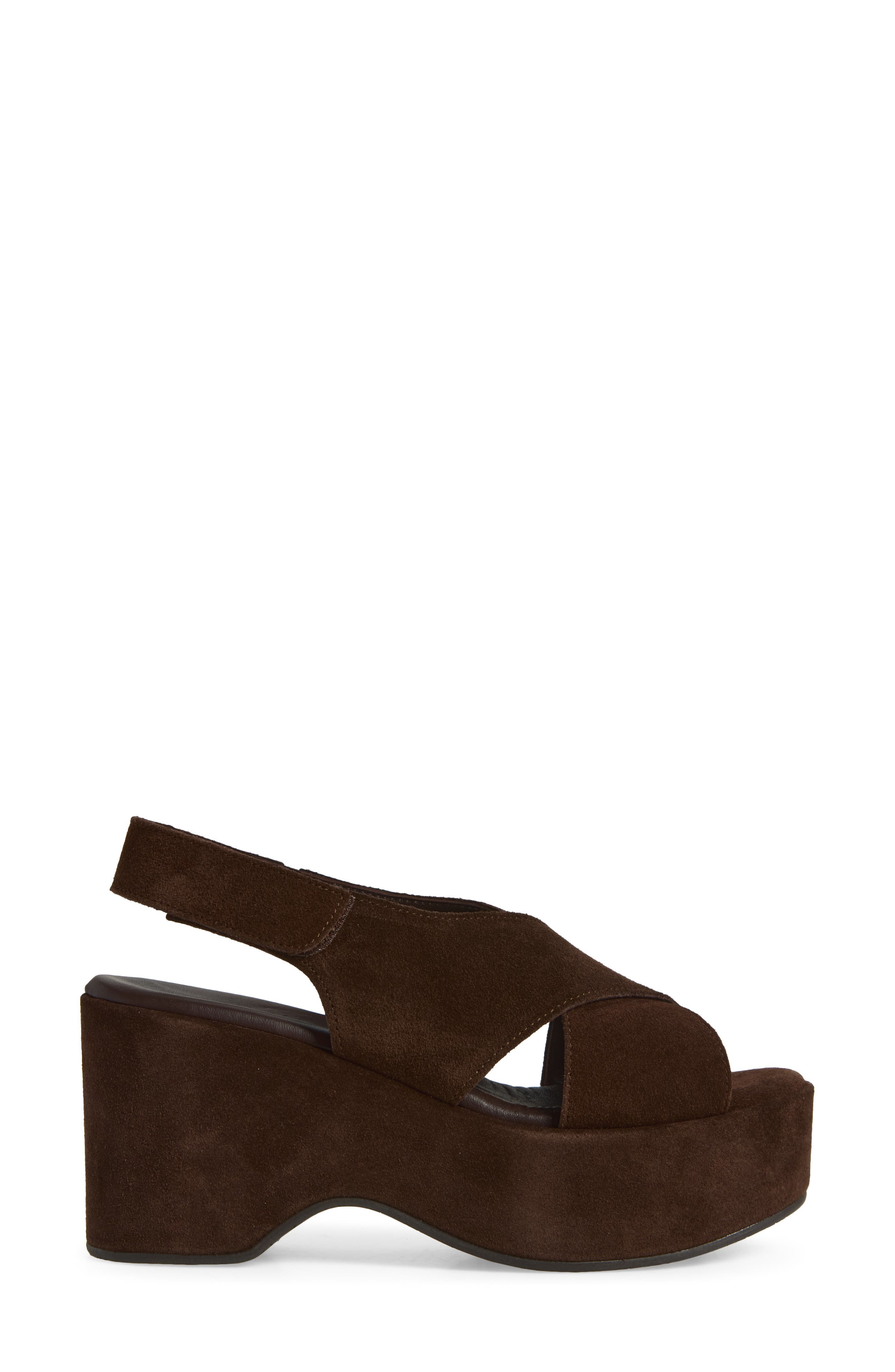 Jessie Slingback Platform Sandal, Alternate, color, CACAO SUEDE