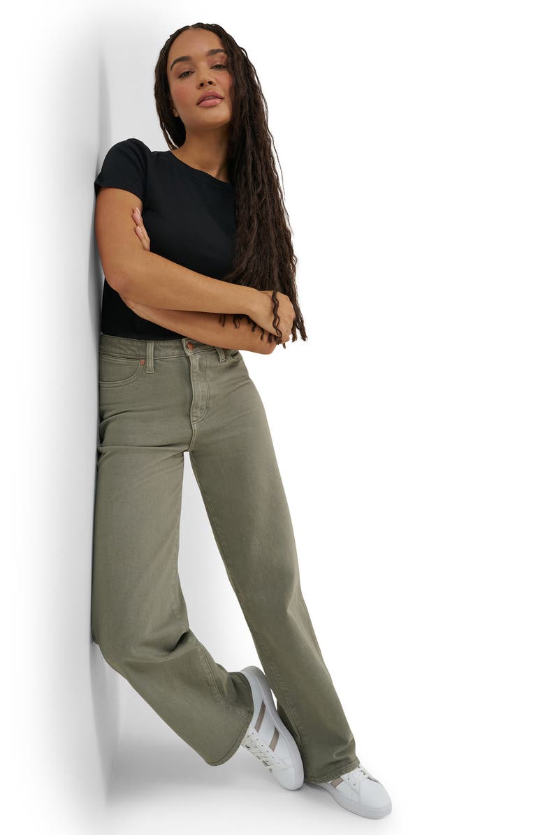 Wrangler High Waist Loose Straight Leg Jeans, Alternate, color, Shadow