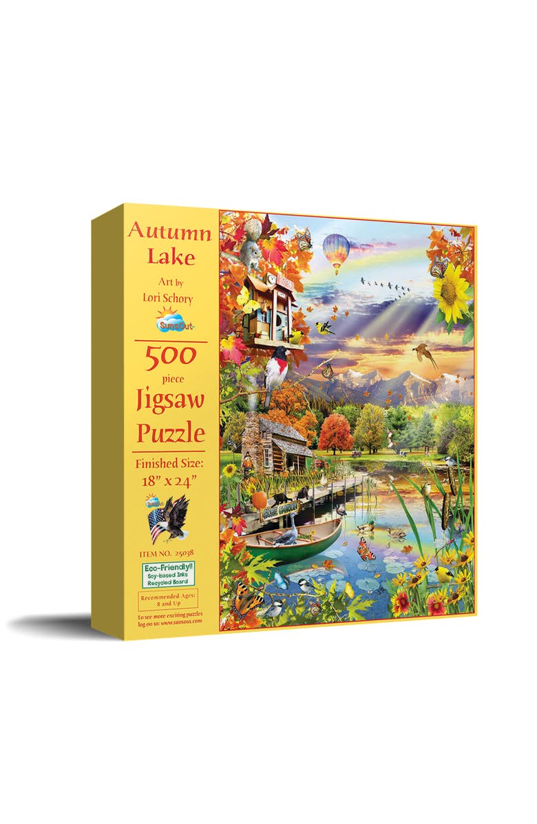 Sunsout Autumn Lake 500 piece Jigsaw Puzzle for Adults, Main, color, Multicolor