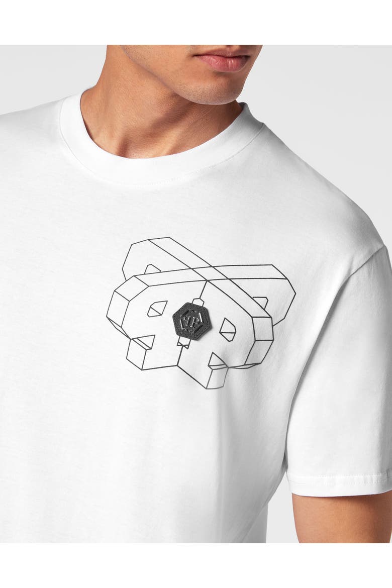T-Shirt Round Neck Ss Wire Frame Men, Alternate, color, white