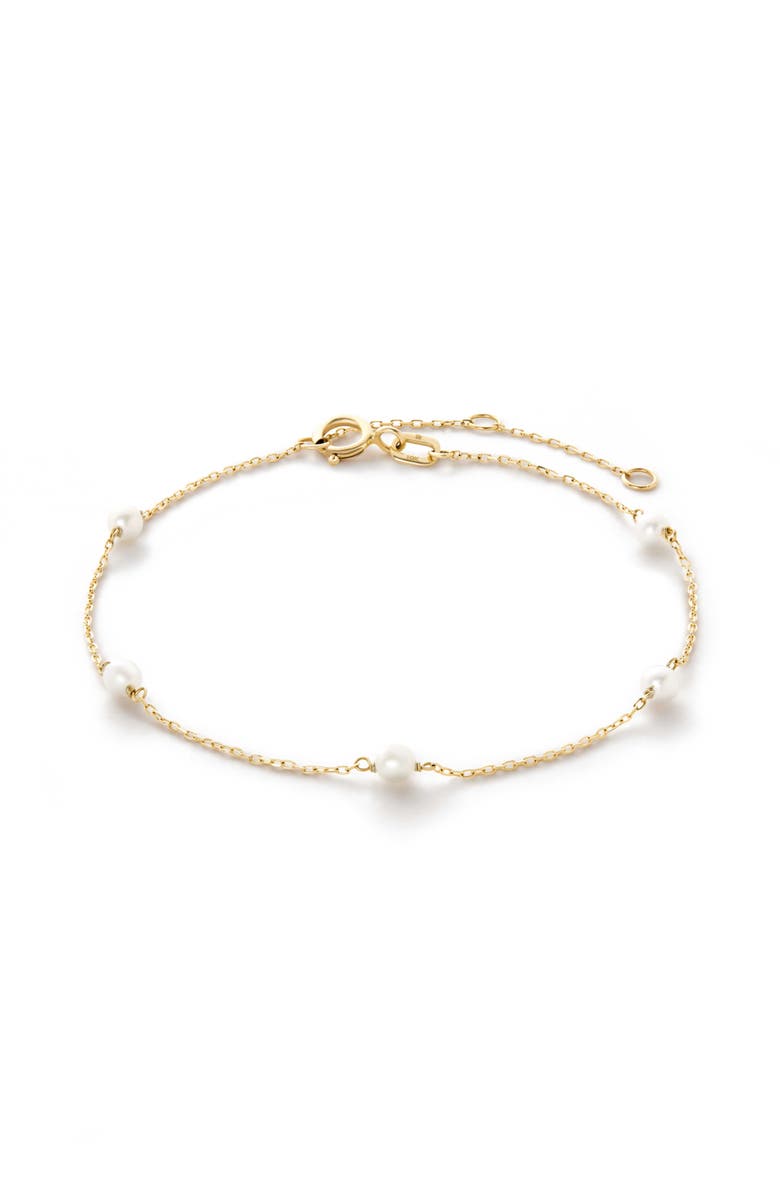 Ana Luisa Gold Pearl Bracelet - Gold Pearl Station Bracelet, Main, color,