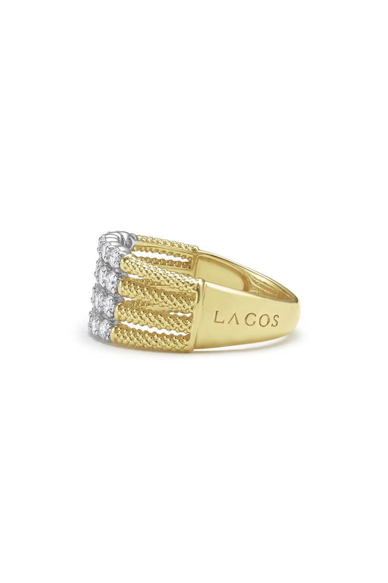 Superfine Signature Caviar Diamond Ring, Alternate, color, GOLD