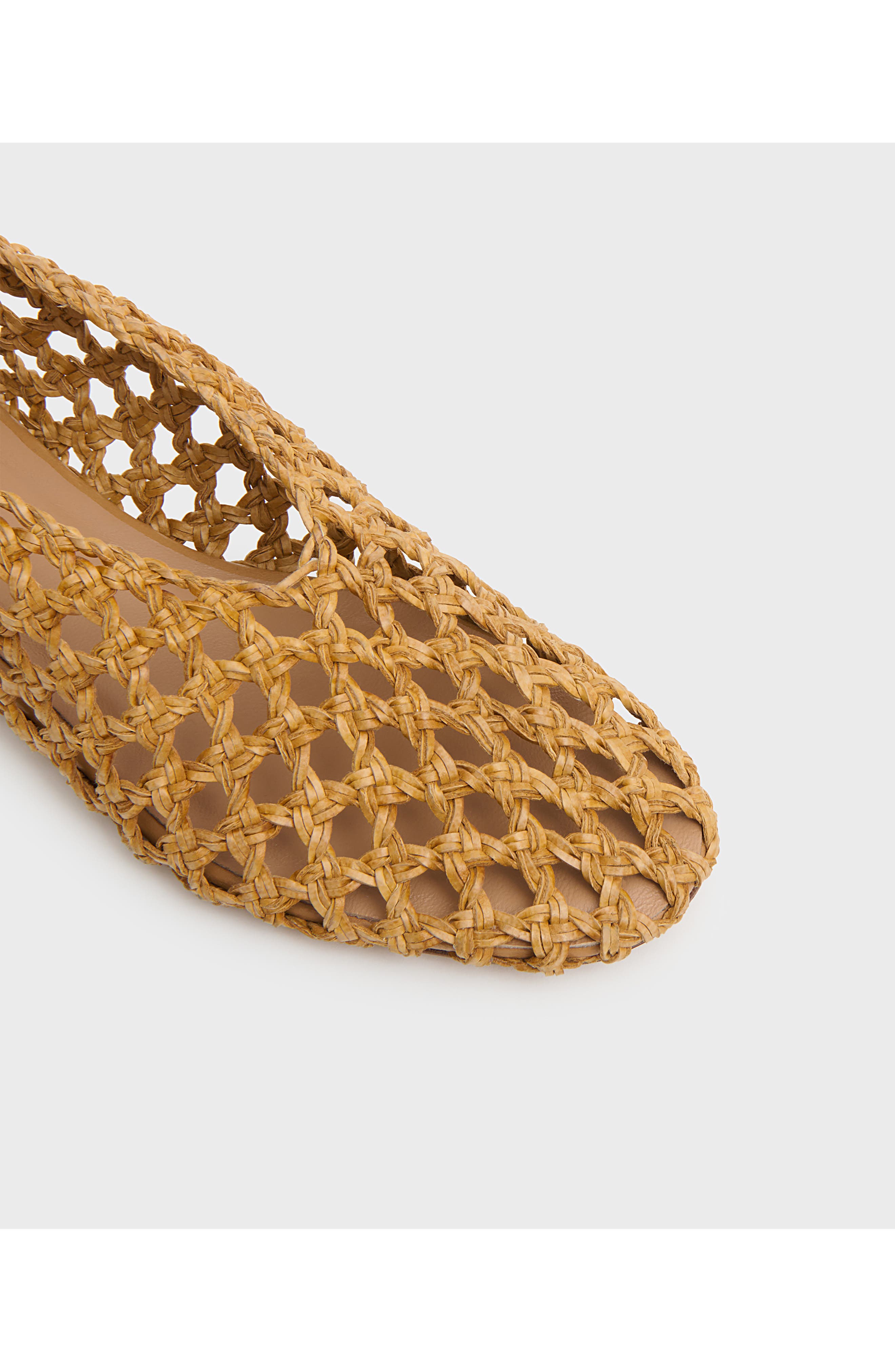 Woven Ballerina Flat, Alternate, color, NATURAL